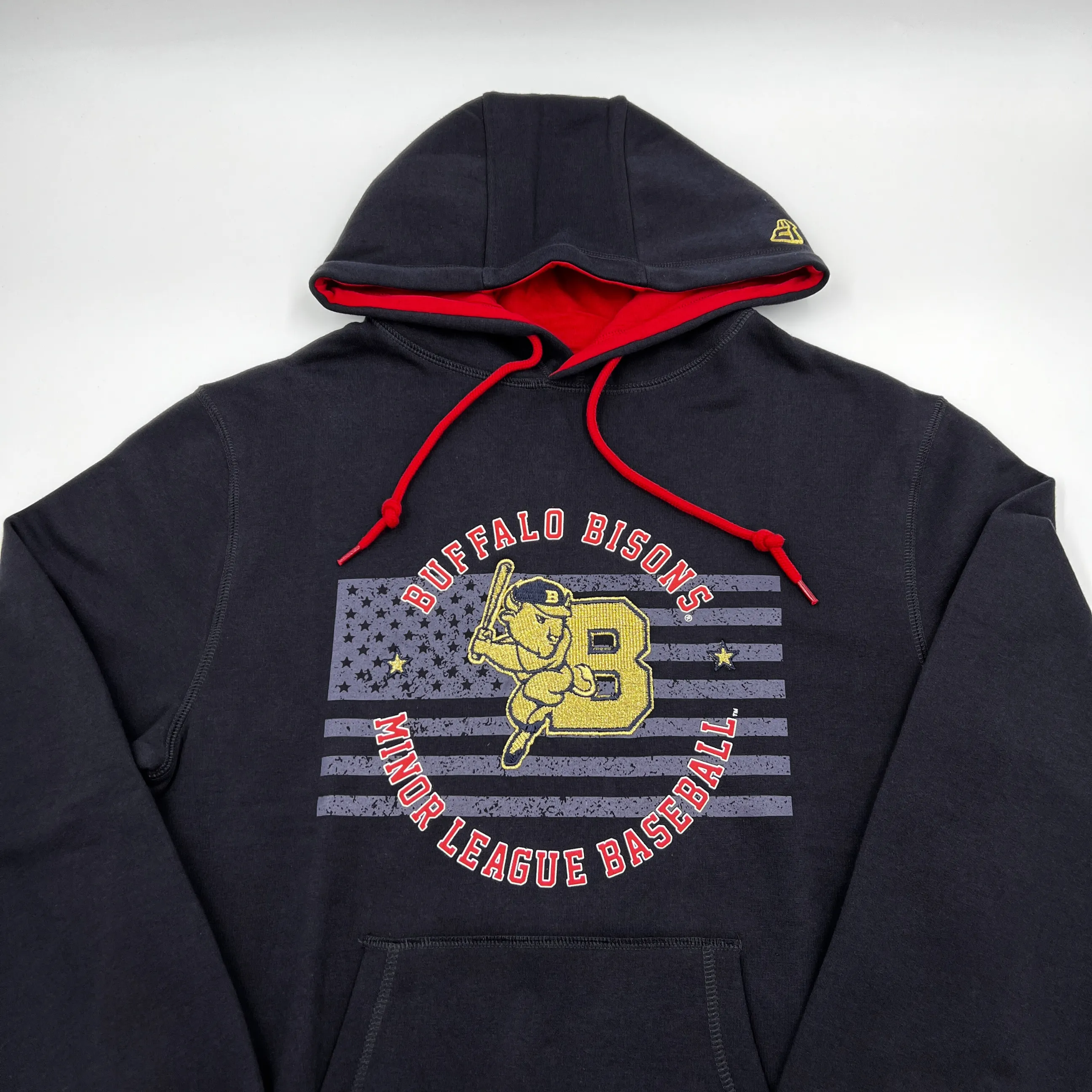 New Era Buffalo Bisons Stars & Stripes Dark Navy Hoodie