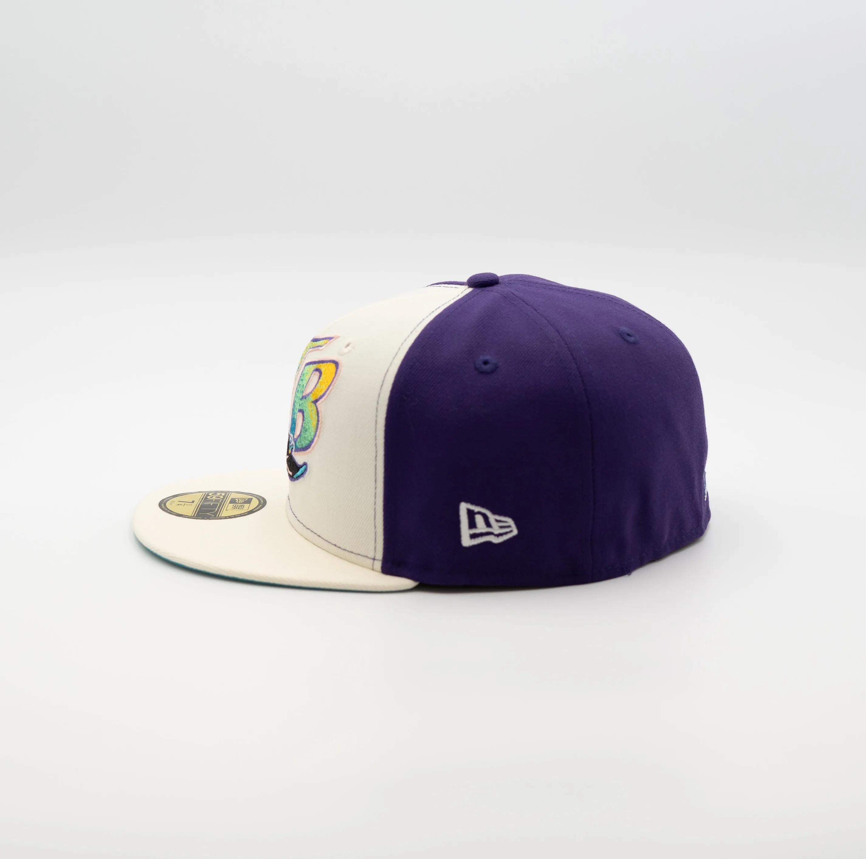 New Era Cap 59Fifty Tampa Bay Devil Rays Inaugural Side Patch Oversized Logo Pack FR Exclusive