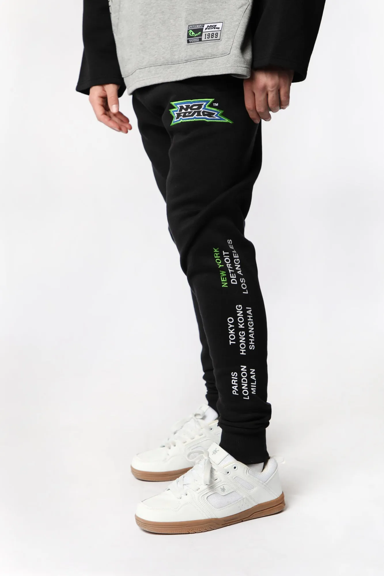 No Fear Mens Embroidered Logo Fleece Jogger