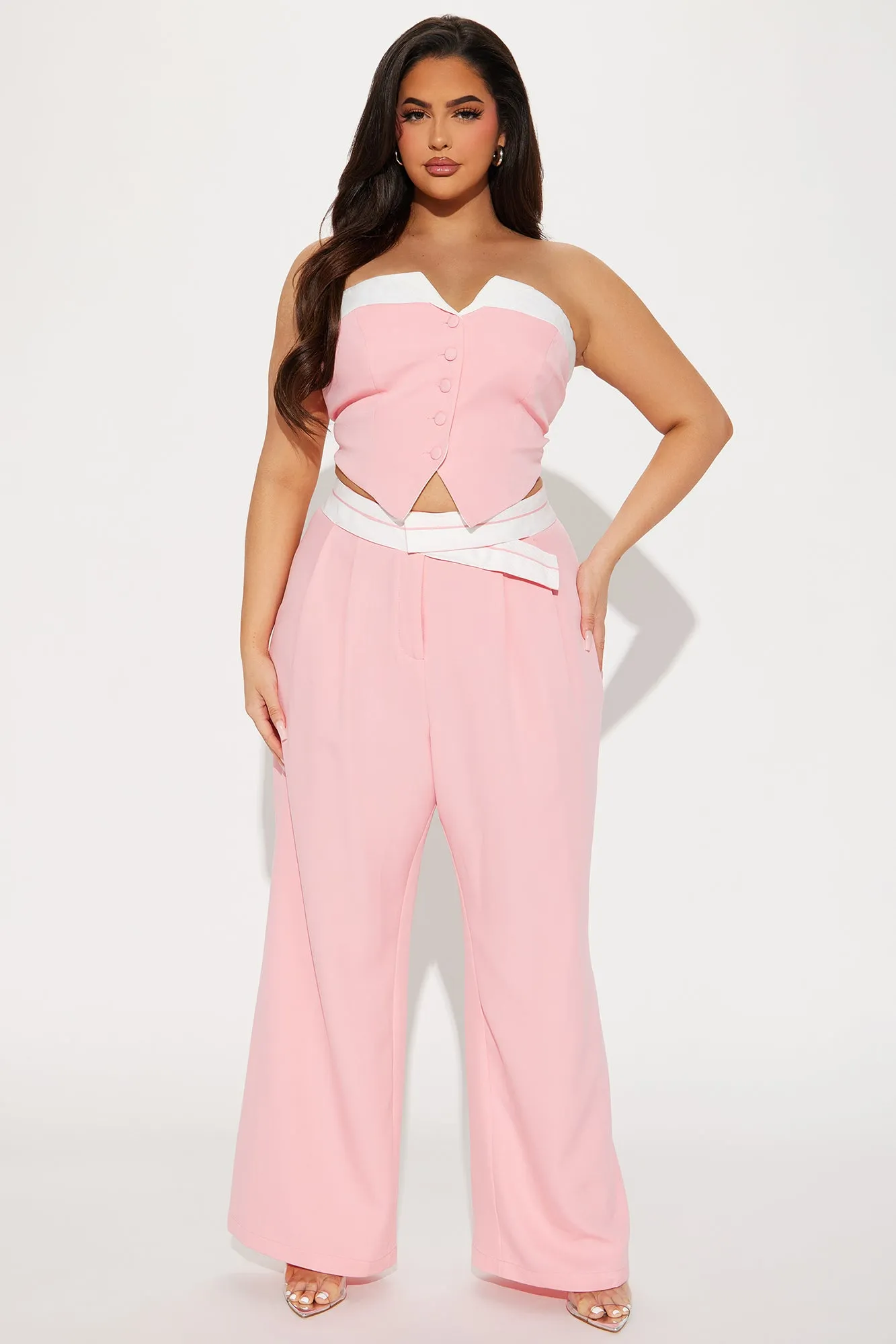 Office Babe Pant Set - Pink