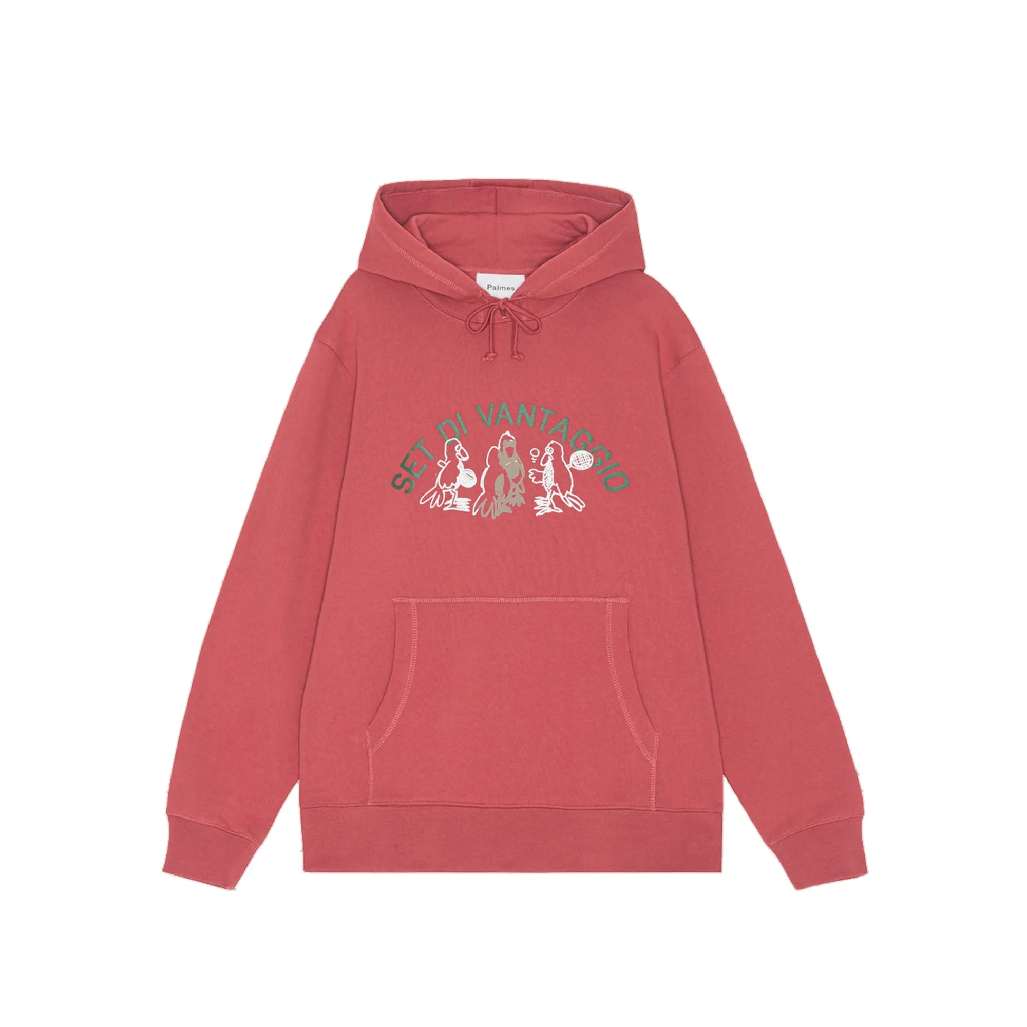 Palmes Mens Vantaggio Hooded Sweatshirt 'Red'