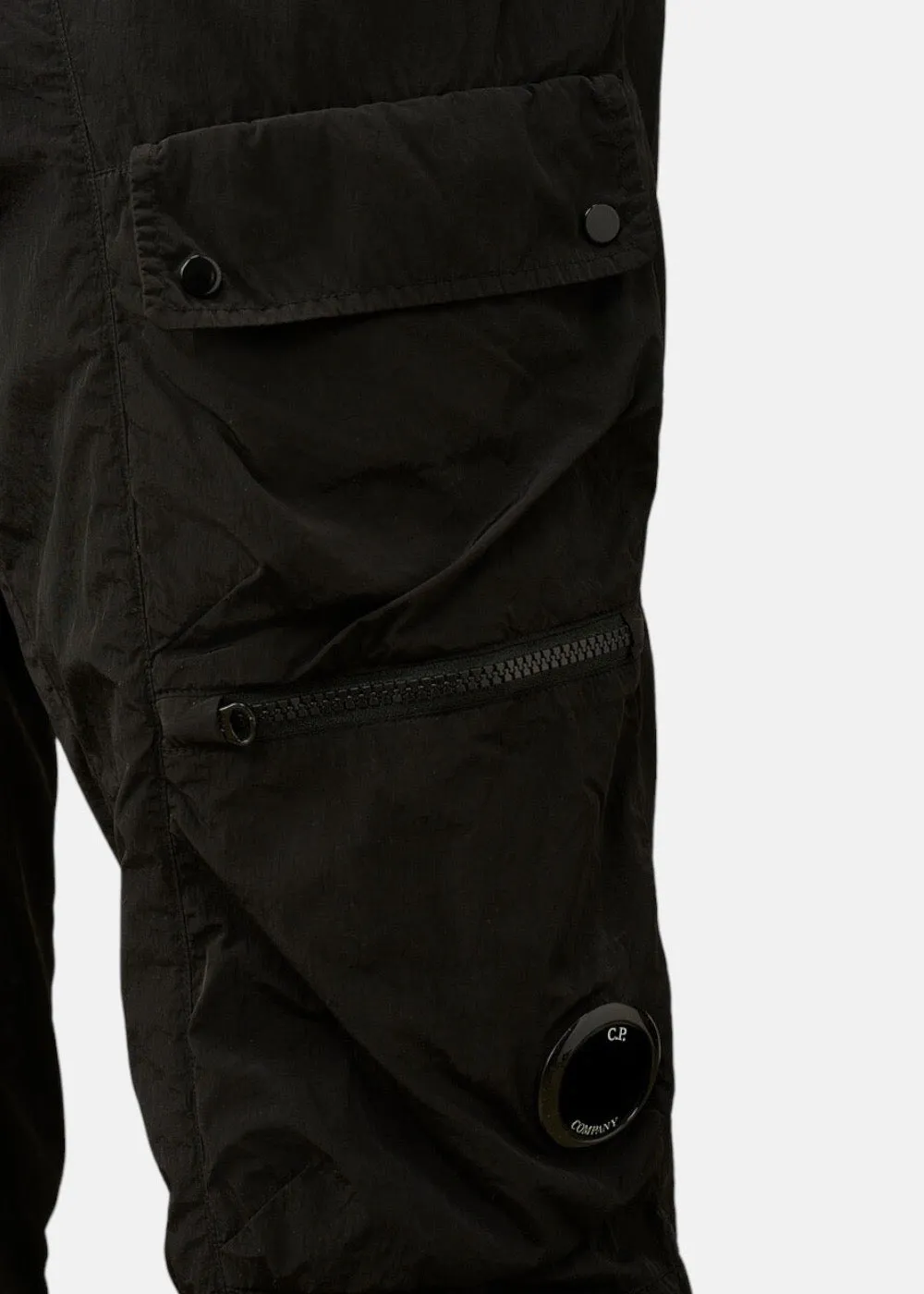 Pantalon C.P. Company cargo Flatt Nylon Loose Utility Pants noir