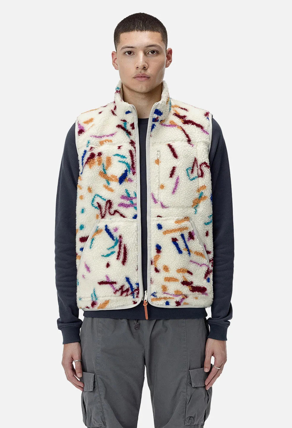 Polar Fleece Vest / Memphis Jacquard