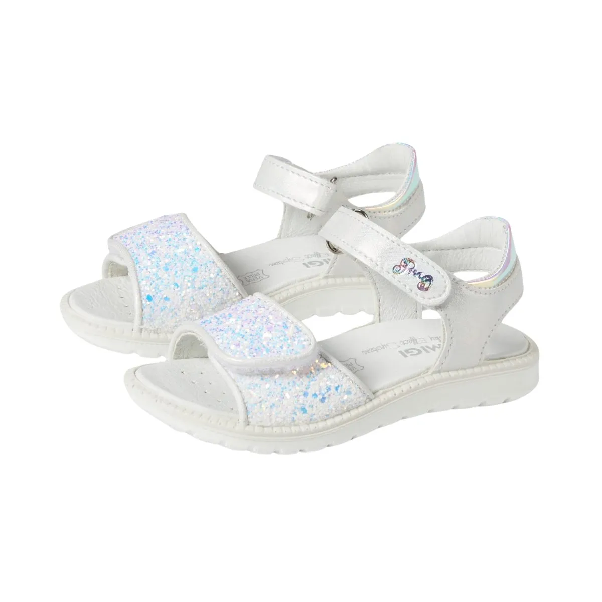 Primigi Girl's (Sizes 26-30) White Glitter Sandal