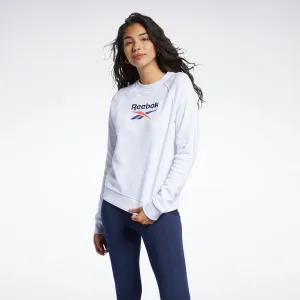 Reebok Apparel Women Classics Big Vector Crew Sweatshirt Whtmel