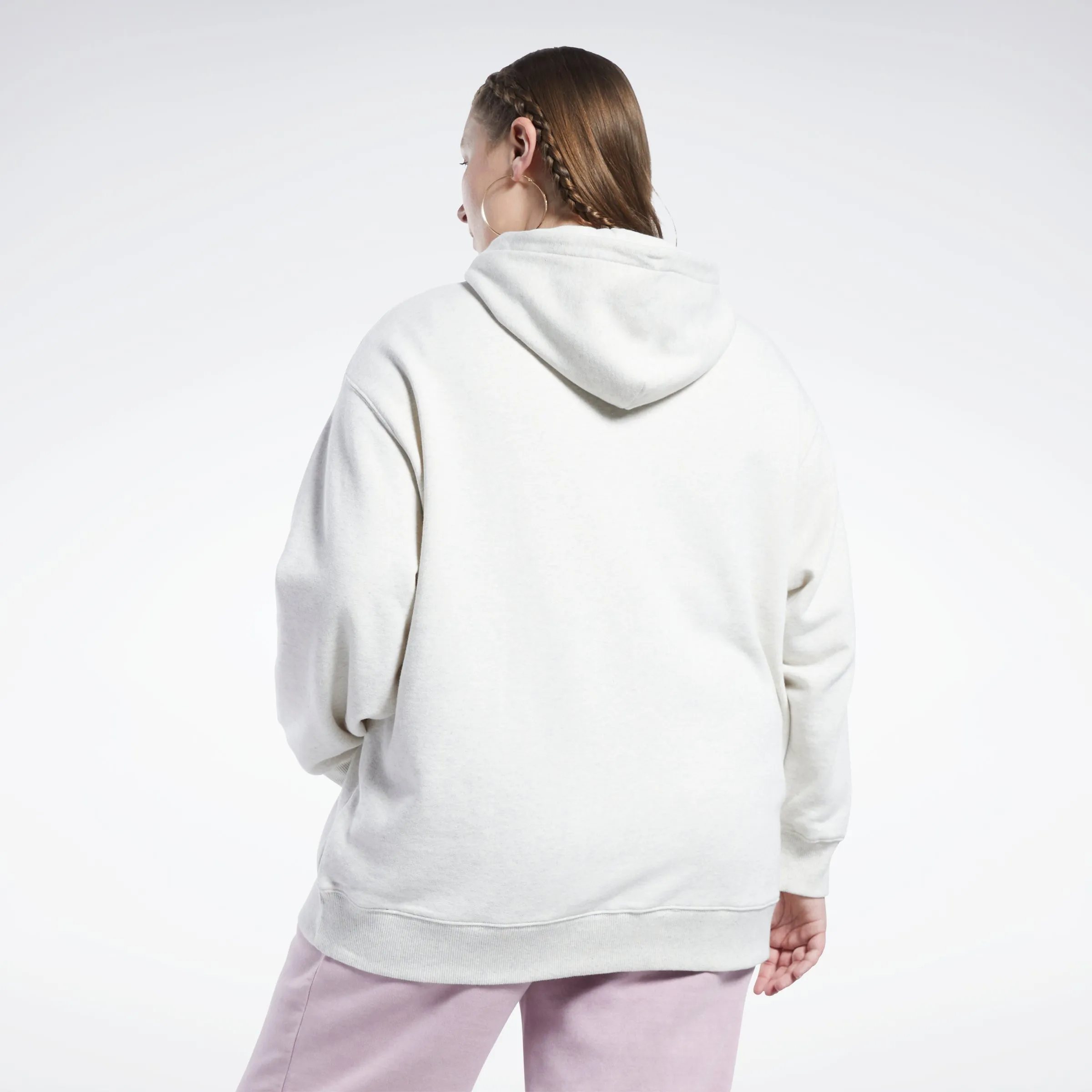 Reebok Apparel Women Classics Oversized Long Zip-Up Hoodie (Plus Size) Clwtml