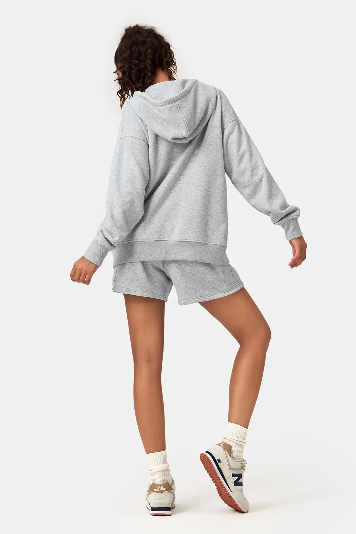 Relaxed Hooded Cardigan Sweatshirt