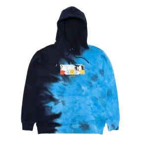 RIPNDIP NERMKU BATTLE HOODIE-BLK BLU HALF DY