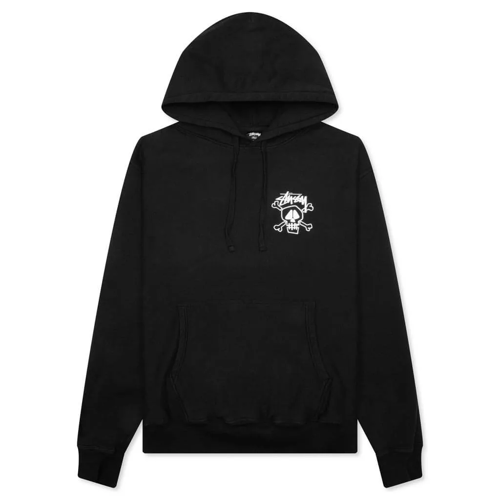 Skull & Bones Pigment Dyed Hood - Black