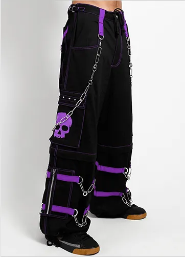 SKULL ZIPOFF PANT Purple