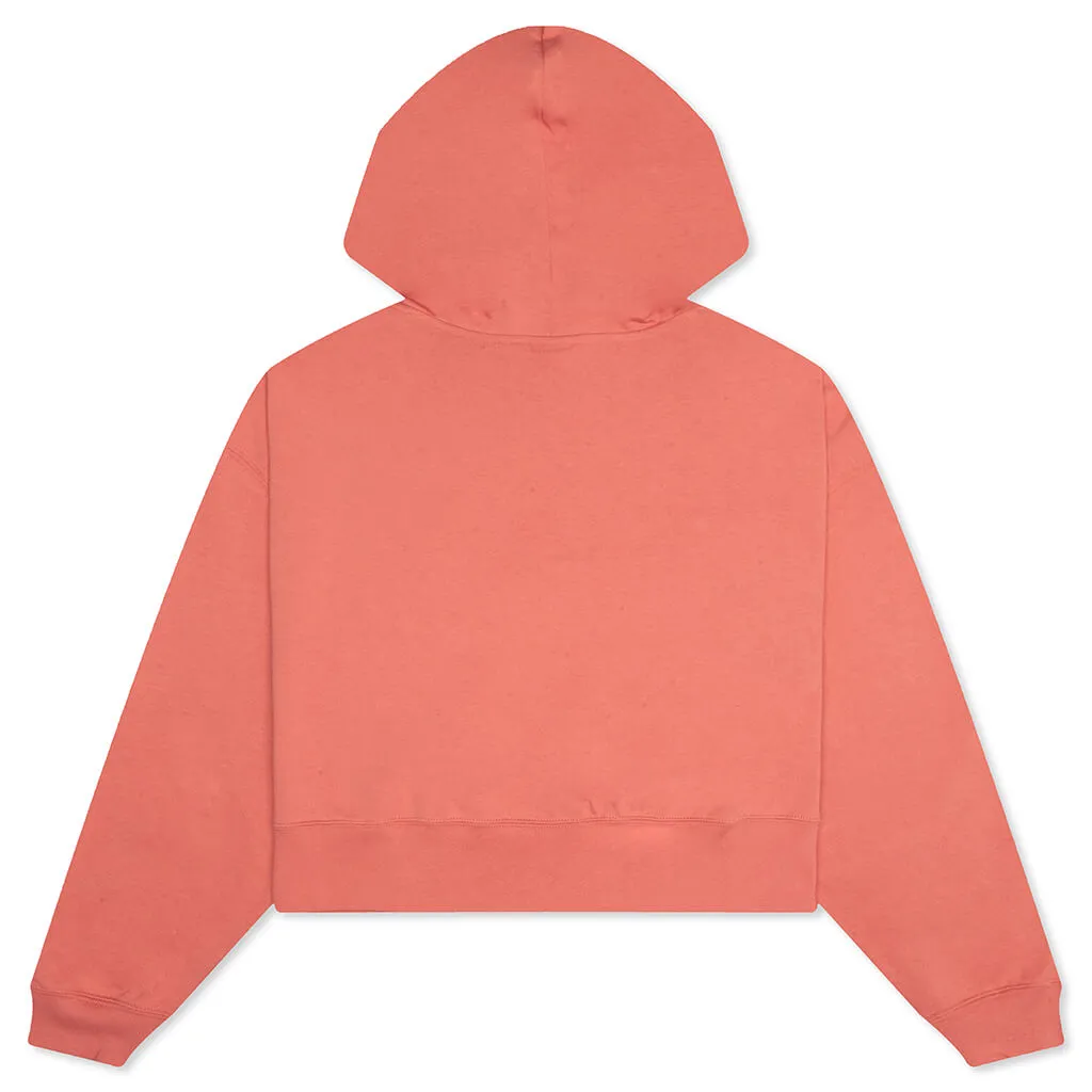 Sportswear Women's Oversized Pullover Hoodie - Madder Root/White