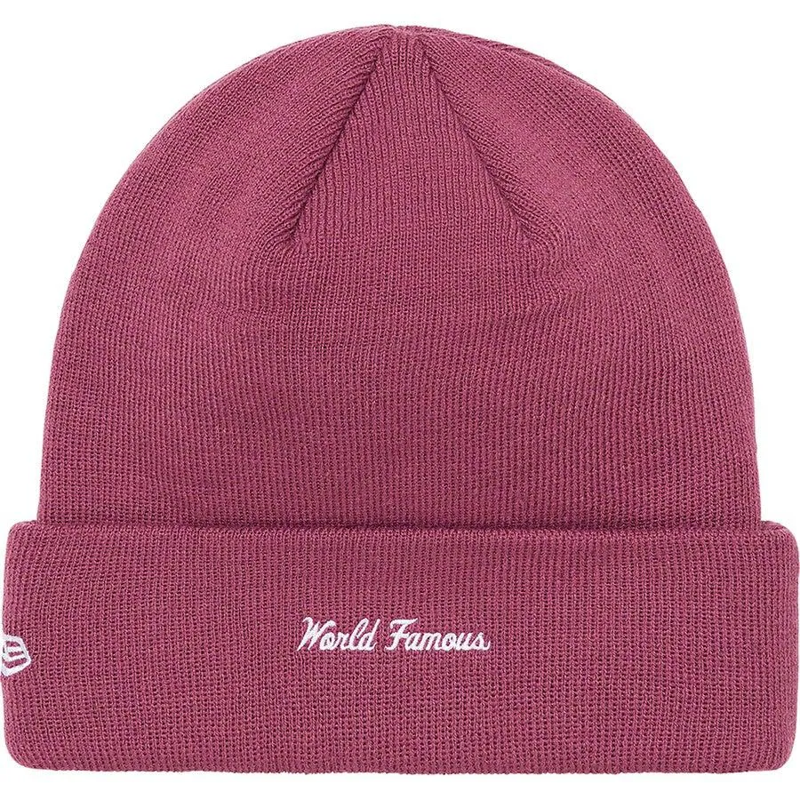 Supreme New Era Box Logo Beanie (Plum)