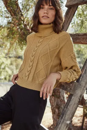 The Cropped Cable Knit Sweater