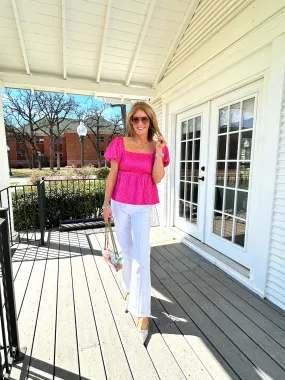 Think Pink Babydoll Blouse