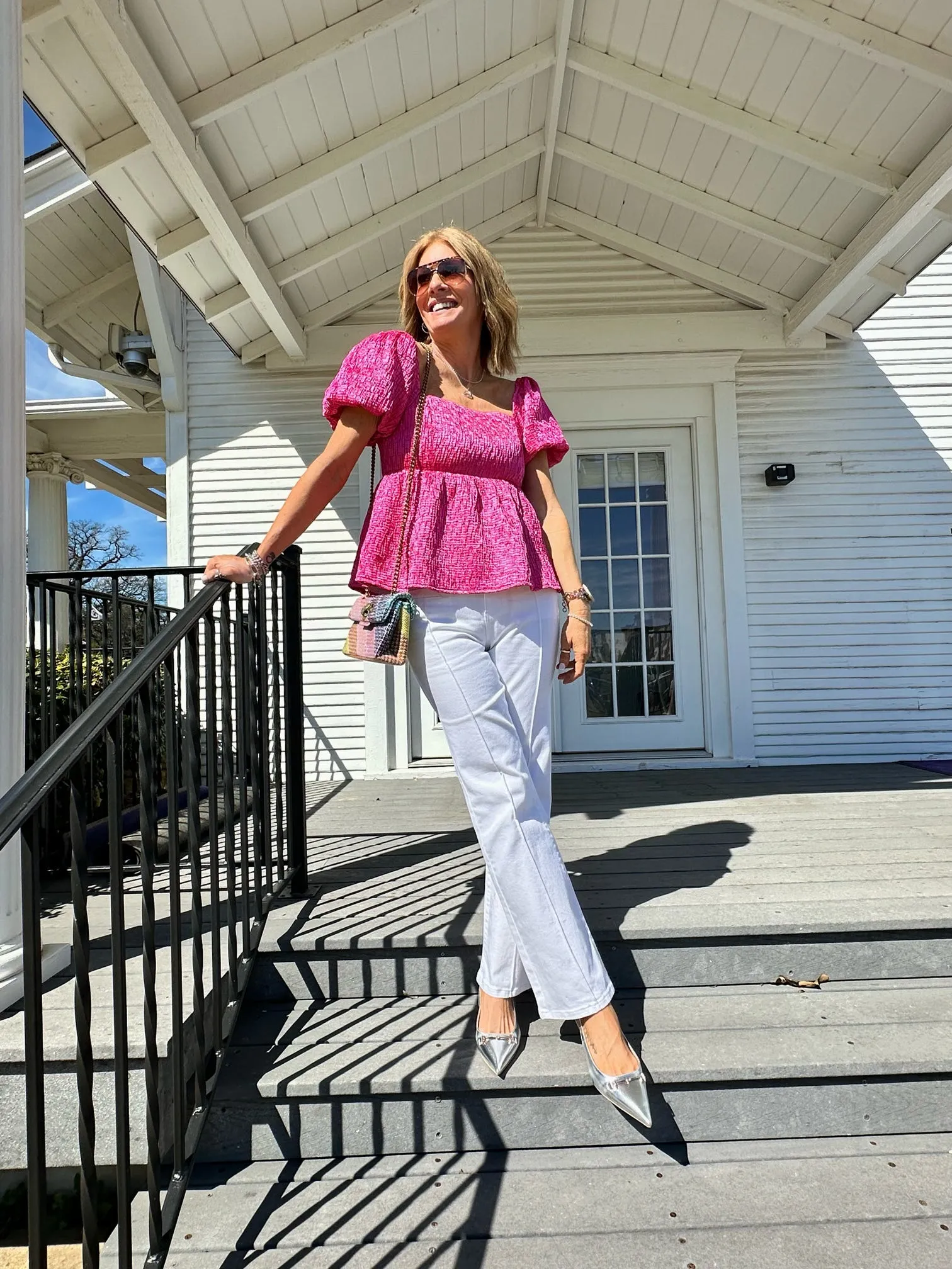 Think Pink Babydoll Blouse