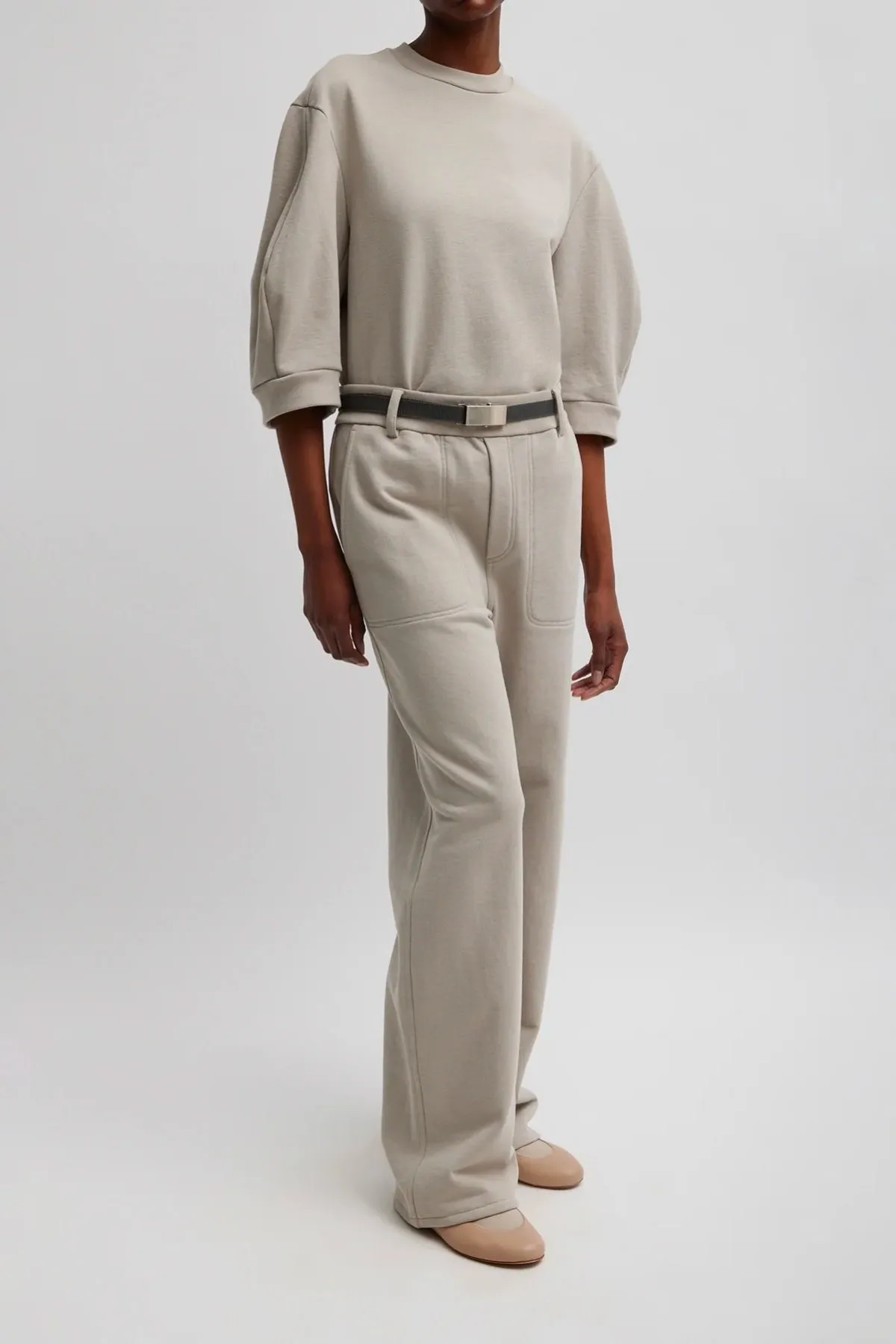 Tibi Cecil Sweatpant - Light Stone