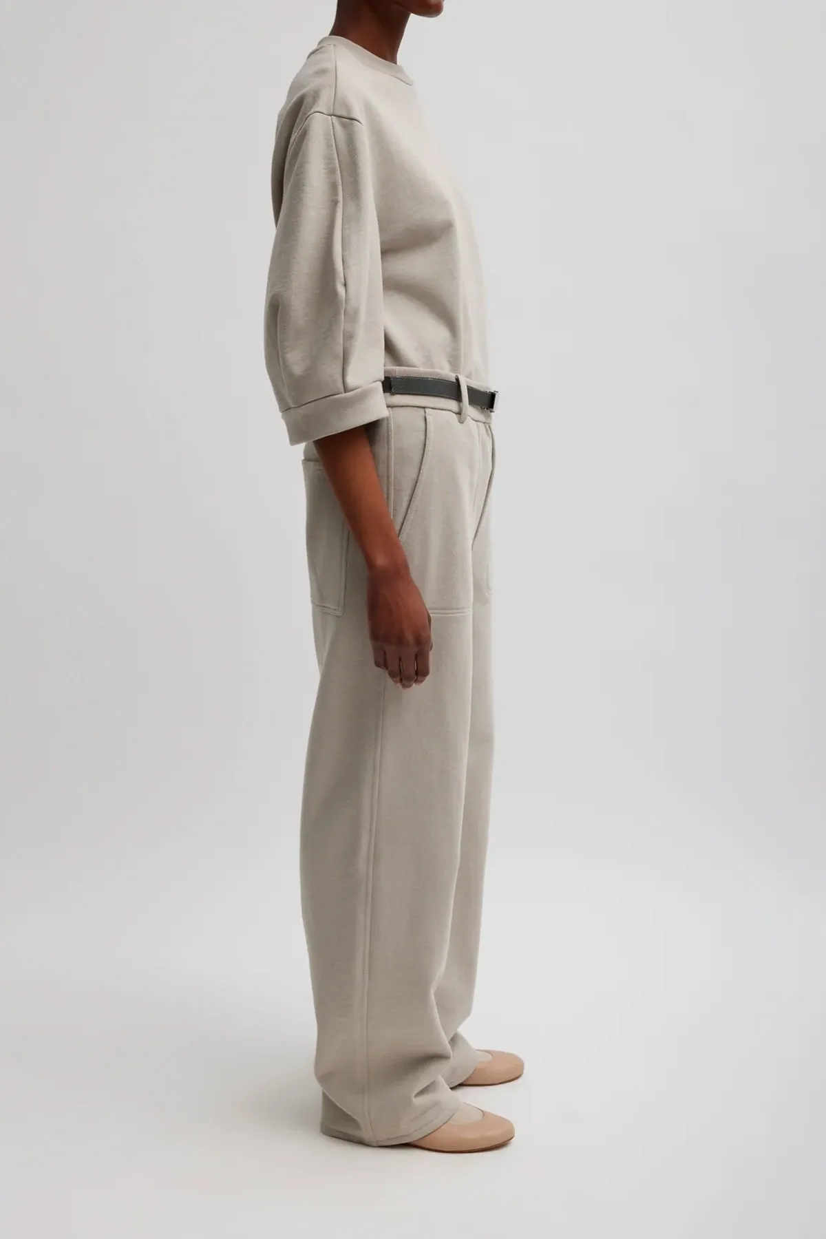 Tibi Cecil Sweatpant - Light Stone