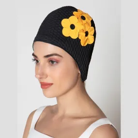 Vintage 3 Flowers Swim Cap